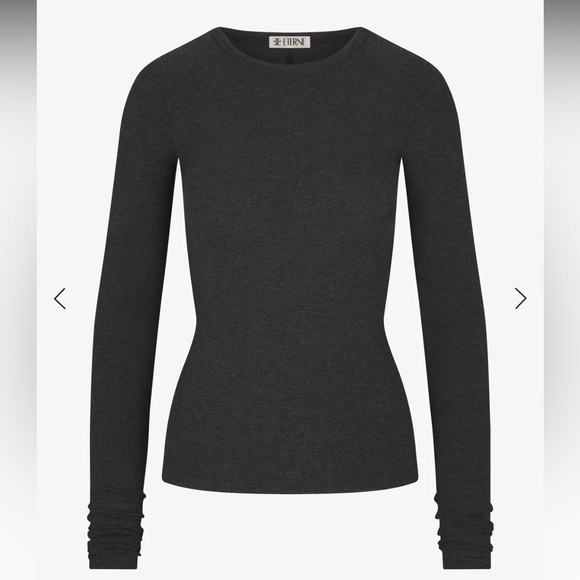 Eterne Loungewear Set Pants And Long-Sleeve T-Shirt Size M Heather Charcoal Grey - Picture 2 of 16